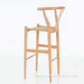 Wishbone Y Cafe Solid Beech Wood Bar stool